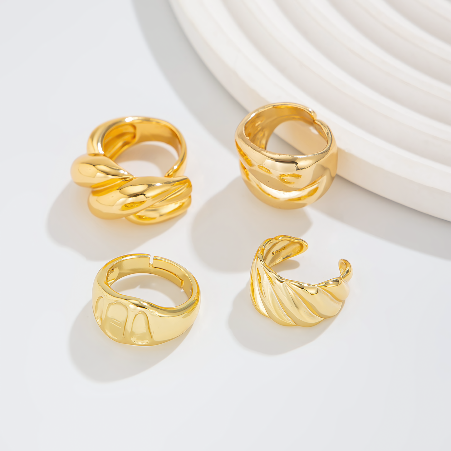 Gilded Luxe Ring Set